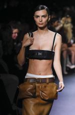 EMILY RATAJKOWSKI Walks Runway at Miu Miu Fashion Show in Paris 10/04/2022