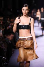 EMILY RATAJKOWSKI Walks Runway at Miu Miu Fashion Show in Paris 10/04/2022