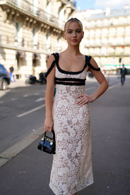EMMA BROOKS Out at Paris Fashion Week 09/30/2022