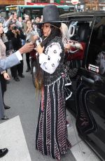 ERYKAH BADU Arrives at Thom Browne Show at Paris Fashion Week 10/03/2022