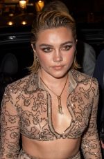 FLORENCE PUGH Arrives at Valentino Dinner in Paris 10/02/2022
