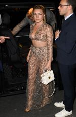 FLORENCE PUGH Arrives at Valentino Dinner in Paris 10/02/2022