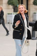 FLORENCE PUGH Out at Paris Fashion Week 10/01/2022