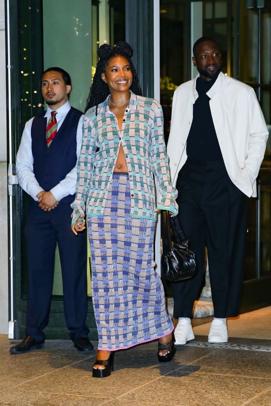 GABRIELLE UNION and Dwyane Wade Leaves Their Hotel in New York 10/07/2022