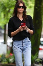 GEORGIA FOWLER in Denim Heading to a Modeling Agency in Sydney 10/25/2022