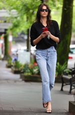 GEORGIA FOWLER in Denim Heading to a Modeling Agency in Sydney 10/25/2022