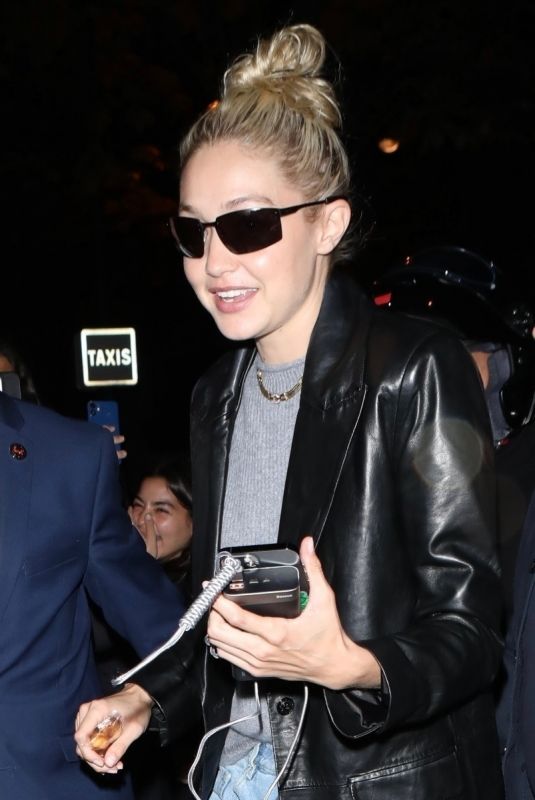 GIGI HADID Arrives at Her Hotel in Paris 10/01/2022