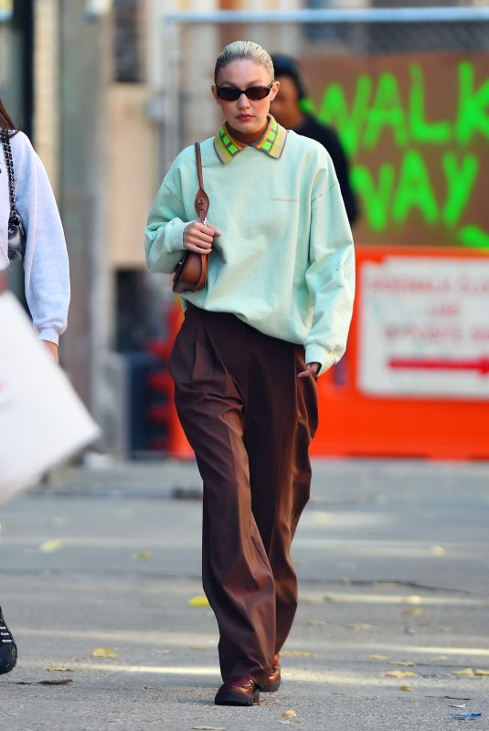 GIGI HADID Out and About in New York 10/10/2022