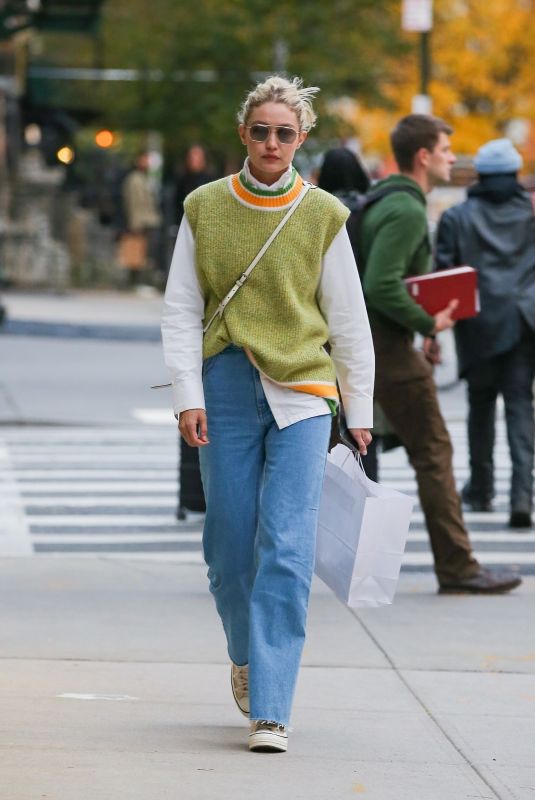 GIGI HADID Out and About in New York 10/28/2022