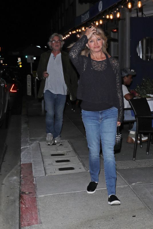 GOLDIE HAWN and Kurt Russell Leaves Giorgio Baldi in Santa Monica 10/20/2022