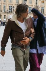 GWYNETH PALTROW and Brad Falchuk Out in Paris 09/30/2022
