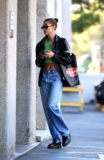 HAILEY BIEBER Arrives at a Meeting in Westwood 10/05/2022