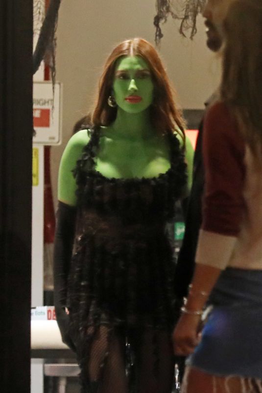 HAILEY BIEBER as She-hulk Out in West Hollywood 10/12/2022