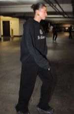 HAILEY BIEBER Leaves Sushi Park in Los Angeles 10/19/2022