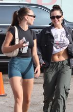 HAILEY BIEBER, MADDIE ZIEGLER and ADDISON RAE at Forma Pilates in West Hollywood 10/21/2022