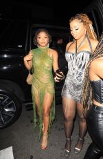 HALLE and CHLOE BAILEY Arrives at Cardi B
