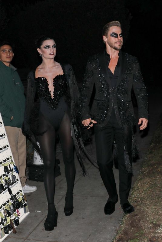 HAYLEY ERBERT and Derek Hough Arrives at Casamigos Halloween Party in Beverly Hills 10/28/2022