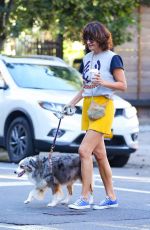 HELENA CHRISTENSEN Out with Her Dog in New York 10/07/2022