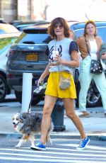 HELENA CHRISTENSEN Out with Her Dog in New York 10/07/2022