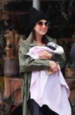 HILARIA BALDWIN Out with Her Newborn in New York 10/05/2022