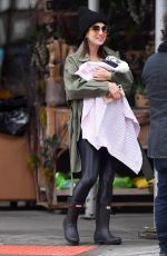 HILARIA BALDWIN Out with Her Newborn in New York 10/05/2022