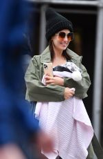 HILARIA BALDWIN Out with Her Newborn in New York 10/05/2022