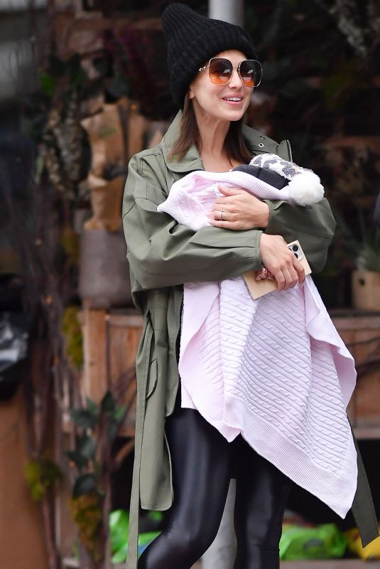 HILARIA BALDWIN Out with Her Newborn in New York 10/05/2022