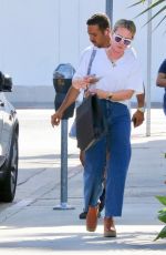 HILARY DUFF Leaves a Salon in Los Angeles 10/20/2022