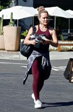 HILARY DUFF Leaves Erewhon Market in Studio City 10/30/2022