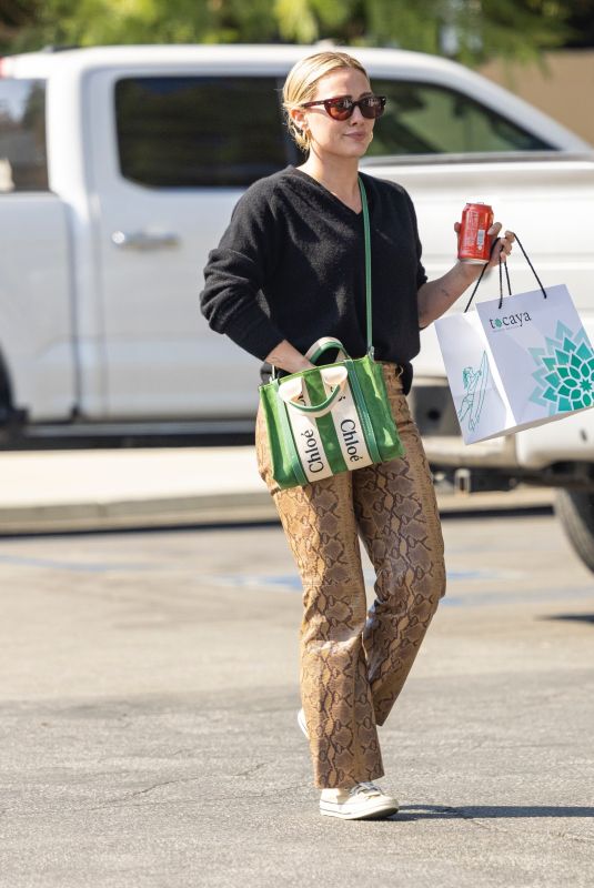HILARY DUFF Out Shopping in Studio City 10/13/2022