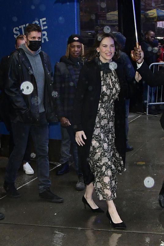 HILARY SWANK Leaves GMA Studio in New York 10/04/2022