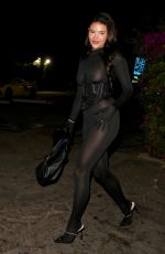 HOLLY SCARFONE Leaves a Private Guess Jeans Party in Los Angeles 10/18/2022