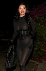 HOLLY SCARFONE Leaves a Private Guess Jeans Party in Los Angeles 10/18/2022