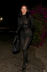 HOLLY SCARFONE Leaves a Private Guess Jeans Party in Los Angeles 10/18/2022