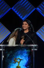 IMAN VELLANI Speaks at Saturn Awards 50th Anniversary at Marriott Burbank Convention Center 10/25/2022
