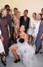 IRINA SHAY on the Backstage of Vivienne Westwood S23 Show at Paris Fashion Week 10/01/2022