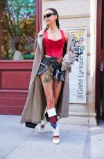 IRINA SHAYK Leaves Vivienne Westwood Fashion Show in Paris 10/01/2022