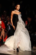 IRINA SHAYK Walks Runway at Vivienne Westwood Show at Paris Fashion Week 10/01/2022