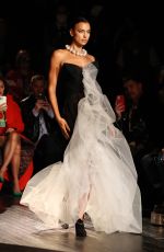 IRINA SHAYK Walks Runway at Vivienne Westwood Show at Paris Fashion Week 10/01/2022