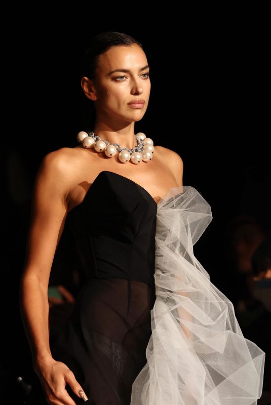 IRINA SHAYK Walks Runway at Vivienne Westwood Show at Paris Fashion Week 10/01/2022