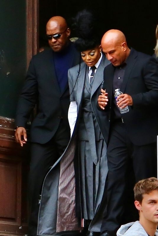JANET JACKSON Leaves Thom Browne Fashion Show in Paris 10/03/2022