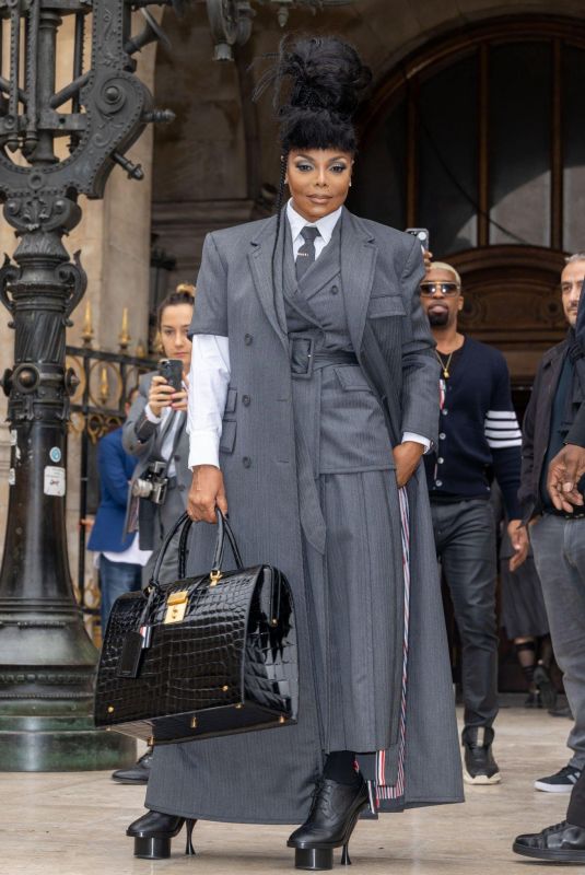 JANET JAKSON at Thom Browne SS3 Fashion Show in Paris 10/03/2022