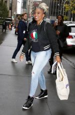 JEMELE HILL Arrives at SiriusXM Studios in New York 10/24/2022