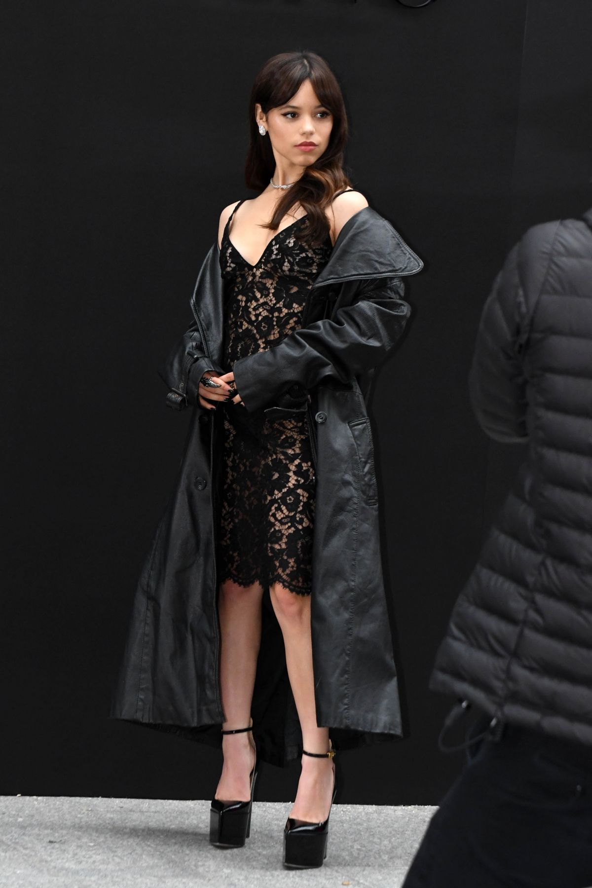 JENNA ORTEGA at Valentino Fashion Show in Paris 10/02/2022.
