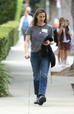 JENNIFER GARNER Leaves Her Son School in Santa Monica 10/14/2022