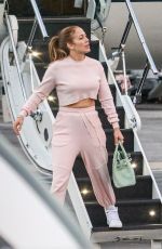 JENNIFER LOPEZ Arrives in Los Angeles on a Private Jet 10/09/2022