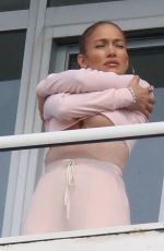 JENNIFER LOPEZ at a Balcony in Los Angeles 10/09/2022