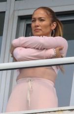 JENNIFER LOPEZ at a Balcony in Los Angeles 10/09/2022