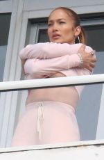 JENNIFER LOPEZ at a Balcony in Los Angeles 10/09/2022