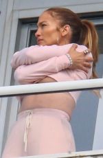 JENNIFER LOPEZ at a Balcony in Los Angeles 10/09/2022